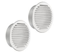 PATIKIL 6 Inch Aluminum Universal Louvered Vent Cover 2 Pcs Round Louver Grille Ducting Air Vent Cover Wire Screen Mesh Soffit Wall Outlet for Ceiling Floor HVAC Ventilation