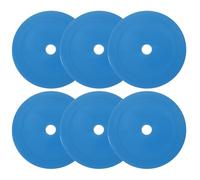 PATIKIL 6 Inch Flat Cones,6 Pcs Spot Markers Small Flat Soccer Training Cones for Football Basketball Agility Practice Sports Training Equipment, Blue