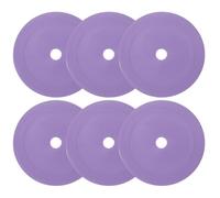 PATIKIL 6 Inch Flat Cones,6 Pcs Spot Markers Small Flat Soccer Training Cones for Football Basketball Agility Practice Sports Training Equipment, Purple
