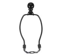 PATIKIL 6 Inch Lamp Harp Kit with Finial, 1 Set Detachable Shade Bracket Holder, DIY Lighting Accessories for Table Floor Lamps, Black