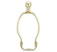 PATIKIL 6 Inch Lamp Harp Kit with Finial, 1 Set Detachable Shade Bracket Holder, DIY Lighting Accessories for Table Floor Lamps, Gold Tone