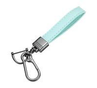 PATIKIL 6 Inch Leather Keychain, Leather Key Fob Wristlet Car Key Chain Ring Clip with Anti-Lost D Ring Keychain Accessories Fit for Home Car, Green