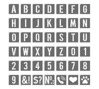 PATIKIL 6 Inch Plastic Large Letter and Number Stencils, 42 Pcs Reusable Alphabet Stencils for Painting Spraying on Wall, Wood, Fabric