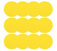 PATIKIL 6 Inch Poly Spot Markers, 12Pcs Non Slip Rubber Floor Dots with Storage Bag Flat Agility Cones for Sports Training Basketball Football, Yellow