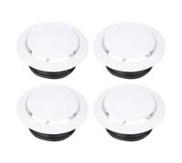 PATIKIL 6 Inch Round Air Vent Cover, 4Pcs ABS Adjustable Soffit Vents, White
