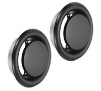 PATIKIL 6 Inch Round Ceiling Diffuser, 2pcs Metal Adjustable Wall Air Vent Diffuser Vent Duct Cover Exhaust Supply for Kitchen Bathroom Garage, Black