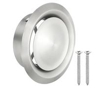 PATIKIL 6 Inch Round Ceiling Diffuser, 304 Stainless Steel Adjustable Wall Air Vent Diffuser Vent Duct Cover Exhaust Supply for Kitchen Bathroom Garage