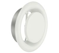 PATIKIL 6 Inch Round Ceiling Diffuser, Metal Adjustable Wall Air Vent Diffuser Vent Duct Cover Exhaust Supply for Kitchen Bathroom Garage, White