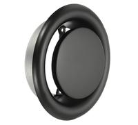 PATIKIL 6 Inch Round Ceiling Diffuser, Metal Adjustable Wall Air Vent Diffuser Vent Duct Cover Exhaust Supply for Kitchen Bathroom Garage, Black