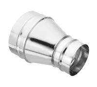 PATIKIL 6 Inch to 4 Inch Round Duct Reducer Increaser Connector, Galvanized Steel Adapter Pipe Fitting for Bathroom Kitchen Ventilation Systems, Silver Tone