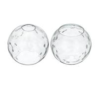 PATIKIL 6 Inch Water Waved Glass Globe Shades Replacement, 2pcs Handmade Glass Lamp Shade Lampshade Light Fixture with 1-5/8" Fitter for Chandelier Pendant Light Wall Sconces