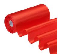 PATIKIL 6 Inches x 22 Yards Satin Ribbon Roll, Gift Wrapping Ribbon for Cutting Ceremony Kit Grand Opening Car Bow Chair Sash DIY Sewing Craft Wedding Party Decoration, Red
