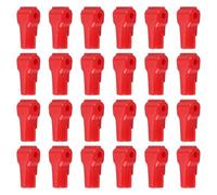 PATIKIL 6 mm Stop Peg Lock, 25 Pcs Pegboard Hooks Anti Sweep Theft Hook Locks Plastic Pegs for Mobile Accessories Shop Clothes Retail Security Display, Red