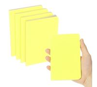 PATIKIL 6 Pack A6 Notebook, A6 Journal Mini Notebook Pocket Kraft Memo Notepads Lined Sketchbook Small 3.5x5.5 Inch 30 Sheets for Men Women Office Supplies Purse Travelers, Light Yellow