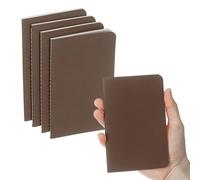 PATIKIL 6 Pack A6 Notebook, A6 Journal Mini Notebook Pocket Kraft Memo Notepads Lined Sketchbook Small 3.5x5.5 Inch 30 Sheets for Men Women Office Supplies Purse Travelers, Brown