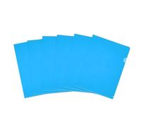 PATIKIL 6 Pack L-Type Plastic Folders, Letter Size Clear Folders for Documents Paper Sleeves Project Folder for Home Office, Light Blue