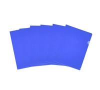 PATIKIL 6 Pack L-Type Plastic Folders, Letter Size Clear Folders for Documents Paper Sleeves Project Folder for Home Office, Dark Blue