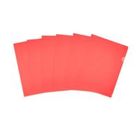 PATIKIL 6 Pack L-Type Plastic Folders, Letter Size Clear Folders for Documents Paper Sleeves Project Folder for Home Office, Red