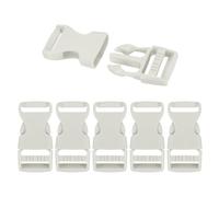 PATIKIL 6 Pack Quick Side Release Buckle, 1"(25mm) Plastic Buckle Clip Dual Adjustable Belt Snap Fasteners Clasp for Backpack Outdoor Paracord Bracelets Pet Collar, Gray