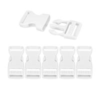 PATIKIL 6 Pack Quick Side Release Buckle, 1"(25mm) Plastic Buckle Clip Dual Adjustable Belt Snap Fasteners Clasp for Backpack Outdoor Paracord Bracelets Pet Collar, White