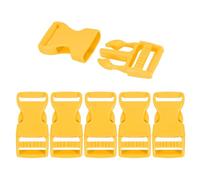 PATIKIL 6 Pack Quick Side Release Buckle, 1"(25mm) Plastic Buckle Clip Dual Adjustable Belt Snap Fasteners Clasp for Backpack Outdoor Paracord Bracelets Pet Collar, Yellow