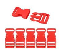 PATIKIL 6 Pack Quick Side Release Buckle, 1"(25mm) Plastic Buckle Clip Dual Adjustable Belt Snap Fasteners Clasp for Backpack Outdoor Paracord Bracelets Pet Collar, Red