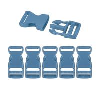 PATIKIL 6 Pack Quick Side Release Buckle, 1"(25mm) Plastic Buckle Clip Dual Adjustable Belt Snap Fasteners Clasp for Backpack Outdoor Paracord Bracelets Pet Collar, Gray Blue