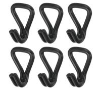 PATIKIL 6 Pack Ratchet Double J Hook Load 5511 LBS for 8.7mm Tie Down Strap Webbing on Car Truck Trailers Towing Strap, Black