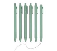 PATIKIL 6 Pack Retractable Pens 0.5mm, Black Gel Ink Pens Retractable Ballpoint Pen Fine Point Smooth Writing Cute for Office Home Supplies Journaling Notebook, Bright Green