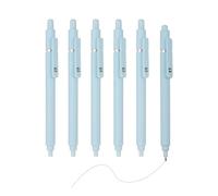 PATIKIL 6 Pack Retractable Pens 0.5mm, Dark Blue Gel Ink Pens Retractable Ballpoint Pen Fine Point Smooth Writing Cute for Office Home Supplies Journaling Notebook Gifts, Deep Blue