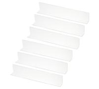 PATIKIL 6 Pack Shelf Dividers for Closet Organization, 13.8x1.57x2.4 Acrylic Closets Separator Kitchen Cabinet Shelves Under Bed Blocker for Bedroom Kitchen Office, Clear
