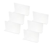 PATIKIL 6 Pack Shelf Dividers for Closet Organization, 200 x 40 x 120mm Acrylic Closets Separator Kitchen Cabinet Shelves Under Bed Blocker for Bedroom Kitchen Office, Clear