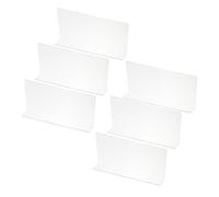 PATIKIL 6 Pack Shelf Dividers for Closet Organization, 250 x 40 x 120mm Acrylic Closets Separator Kitchen Cabinet Shelves Under Bed Blocker for Bedroom Kitchen Office, Clear
