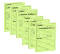 PATIKIL 6 Pack While You were Out Message Pad, 4.25 x 5.5 Sticky Notes Notepads 50 Sheets Per Pad Memo Phone Message Pads for Office, Green