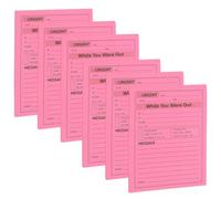 PATIKIL 6 Pack While You were Out Message Pad, 4.25 x 5.5 Sticky Notes Notepads 50 Sheets Per Pad Memo Phone Message Pads for Office, Hot Pink