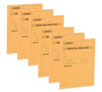 PATIKIL 6 Pack While You were Out Message Pad, 4.25 x 5.5 Sticky Notes Notepads 50 Sheets Per Pad Memo Phone Message Pads for Office, Orange