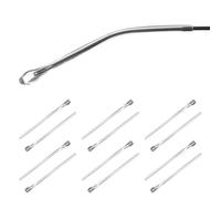 PATIKIL 6 Pairs Eye Glass Replacement Temples, Plastic Anti-Slip Eyeglass End Tips Glasses Retainers Fits 1.4mm for Round Thin Metal Eyeglass Sunglasses Temple, Style1 Clear