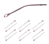 PATIKIL 6 Pairs Eye Glass Replacement Temples, Plastic Anti-Slip Eyeglass End Tips Glasses Retainers Fits 1.4mm for Round Thin Metal Eyeglass Sunglasses Temple, Style1 Pink