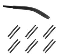 PATIKIL 6 Pairs Eye Glass Replacement Temples, Silicone Anti-Slip Eyeglass End Tips Glasses Retainers Fits 2x2mm for Square Thin Metal Eyeglass Sunglasses Temple, Black