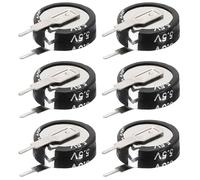 PATIKIL 6 Pcs 5.5V Super Capacitors, 0.22F V-Shaped Button Capacitor High Energy Low Resistance High Consistency for AC Motor Power Display Screen Computer