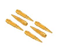PATIKIL 6 Pcs 60mm Spiked Shape Tire Valve Stem Caps Car Wheel for Car Gold
