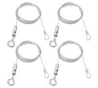 PATIKIL 6 Pcs Adjustable Picture Hanging Wire Kit, 2m/6.6ft Fit for 1.5mm Wire Heavy Duty PVC Coated Stainless Steel Wire Rope Hanger Hardware with Loop and Hooks for Hanging Mirrors