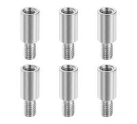 PATIKIL 6 Pcs Arcade Game Joystick Extender(9mm) - Arcade Joystick Shaft Extender Game Controller Rod Screw for Classic Fighting Machine, Silver