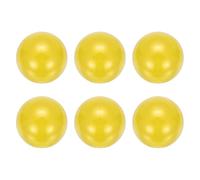 PATIKIL 6 Pcs Arcade Joystick Ball Top - 35mm M6 Rocker Round Head Handle Threaded Balltop Knob Arcade Game DIY Parts Replacement for Console Controllers/Joystick, Yellow