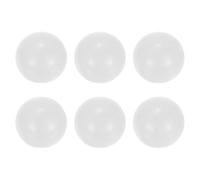 PATIKIL 6 Pcs Arcade Joystick Ball Top - 35mm M6 Rocker Round Head Handle Threaded Balltop Knob Arcade Game DIY Parts Replacement for Console Controllers/Joystick, White