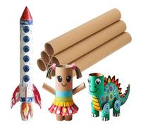 PATIKIL 6 Pcs Cardboard Tubes 1.6 x 11.8 Inch Toilet Paper Rollers Bulk for Crafts Empty Round Towel Tissue for Creative Design Crafting Supplies, Brown