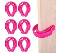 PATIKIL 6 PCS Door Pinch Guard, Door Slam Stopper Finger Pinch Guard Slam Preventer Durable First Responder Wedge C Shaped Plastic for Slamming Doors Pets Locked in Rooms, Pink