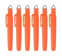 PATIKIL 6 Pcs Highlighters Set, Chisel Tips Dry-Quickly Bible Highlighter Markers with Triangle Hook No Ink Bleeding for Notes Journaling Pain Office Supplies, Fluorescent Orange
