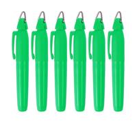 PATIKIL 6 Pcs Highlighters Set, Chisel Tips Dry-Quickly Bible Highlighter Markers with Triangle Hook No Ink Bleeding for Notes Journaling Pain Office Supplies, Fluorescent Green