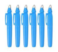 PATIKIL 6 Pcs Highlighters Set, Chisel Tips Dry-Quickly Bible Highlighter Markers with Triangle Hook No Ink Bleeding for Notes Journaling Pain Office Supplies, Fluorescent Blue